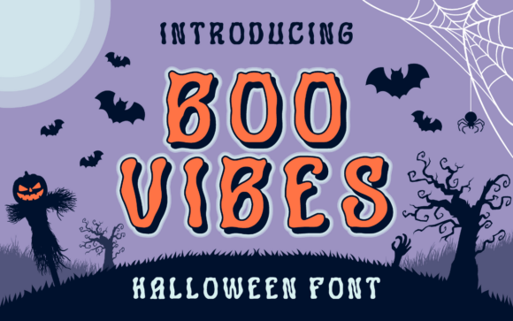 Boo Vibes Font for Halloween Design