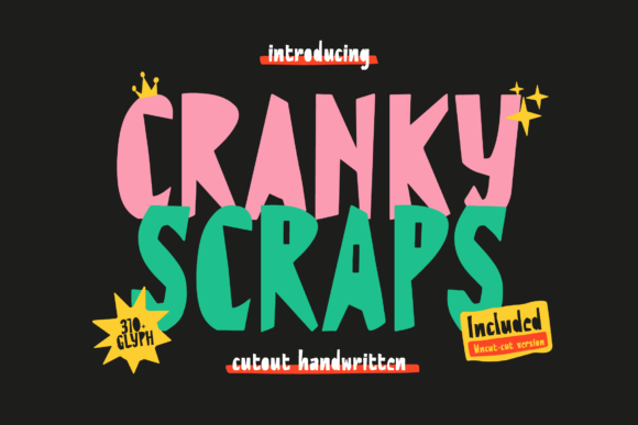 Cranky Scraps Font for Bold Packaging and Brand Posters
