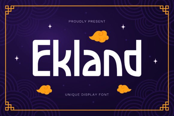 Ekland Display Font for Handmade Branding and Products