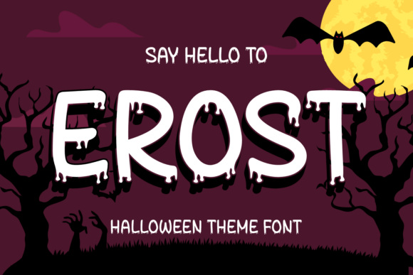 Erost Font Review: A Spooky Display Typeface for Halloween Crafts