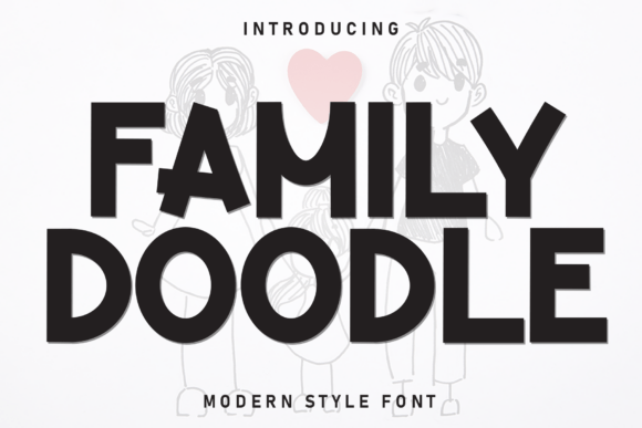 Family Doodle Font for Bold Web Design