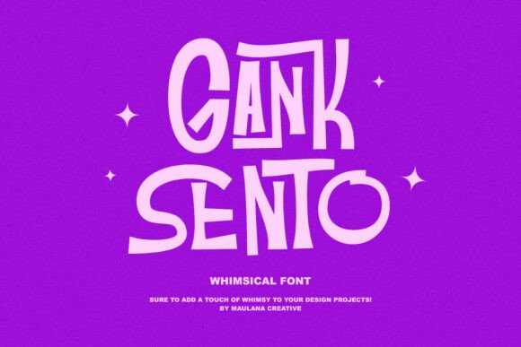 Gank Sento Display Font for Editorial Design and Publishing