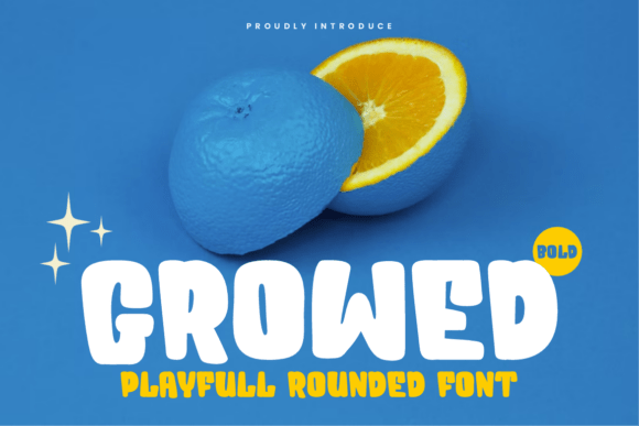 Growed Display Font: Bold, Playful Typeface for Handmade Crafts