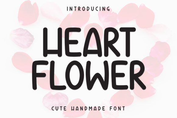 Heart Flower Font for Creative Makers