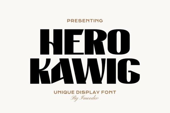 Hero Kawig: A Chunky Display Font for Bold Small Business Branding