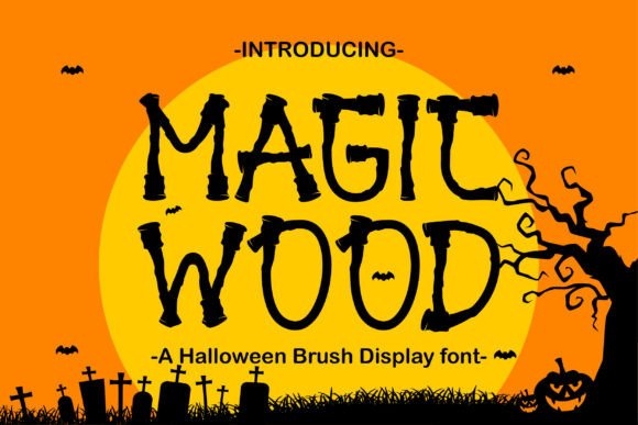 Magic Wood Brush: A Display Font for Seasonal Blog and Editorial Design
