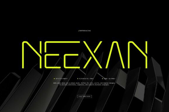 Neexan Typeface for Bold Modern Web Design