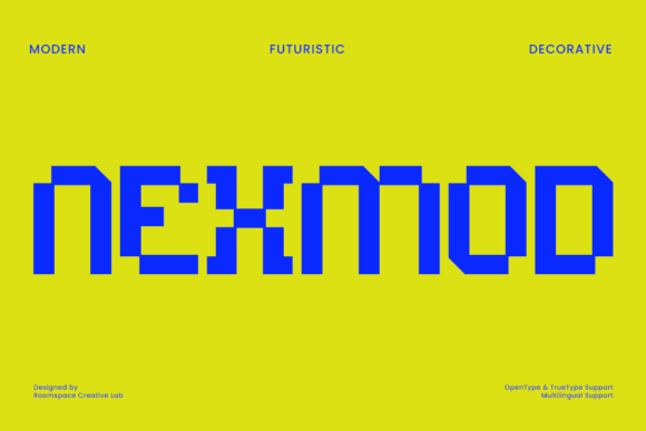 Nexmod Regular: Geometric Display Font for Handmade Sellers