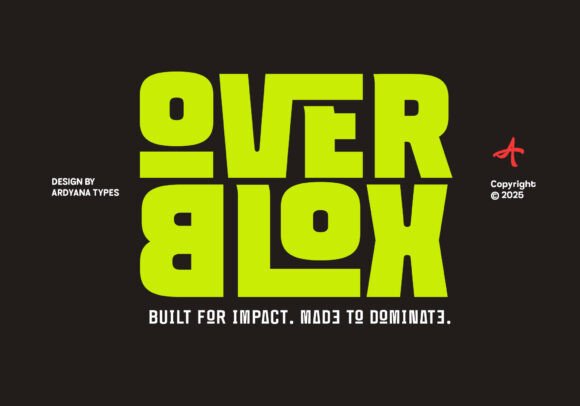 Overblox Regular: A Bold Display Font for Dominant Branding