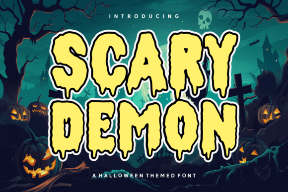 Scary Demon Font for Halloween Web Design
