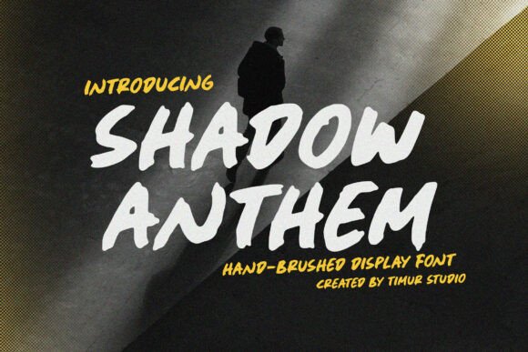Shadow Anthem: Handbrushed Display Font for Bold Web Design