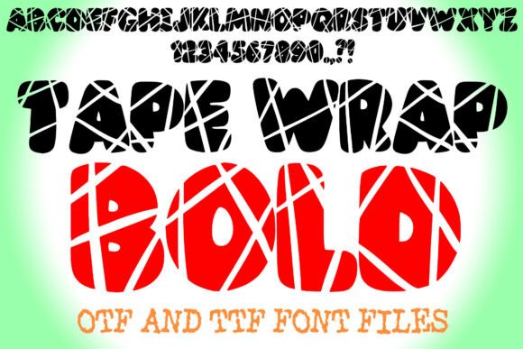 Tape Wrap Bold Font for Handmade Labels and Creative Crafts