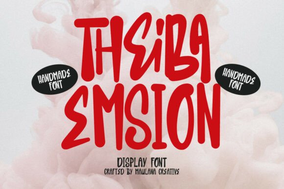 Theiba Emsion: A Playful Display Font for Digital Branding and Web Design